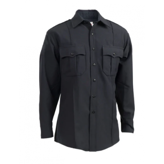 MEN'S LS TEXTROP2 POLYESTER BUTTON DOWN SHIRT/MEDIUM BLUE
