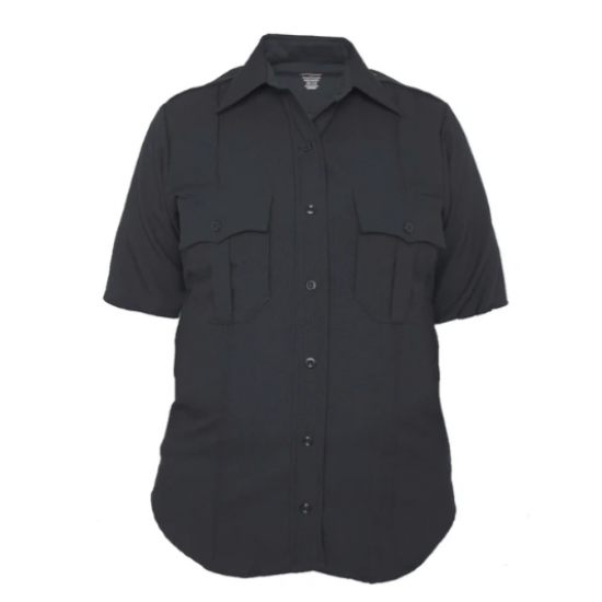 WOMEN'S SS TEXTROP2 POLYESTER BUTTON DOWN SHIRT/MEDIUM BLUE